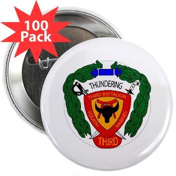 3B4M - M01 - 01 - 3rd Battalion 4th Marines - 2.25" Button (100 pack) - Click Image to Close